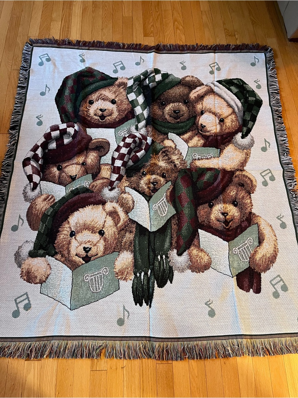Vintage American Weavers Christmas tapestry throw
charming choir